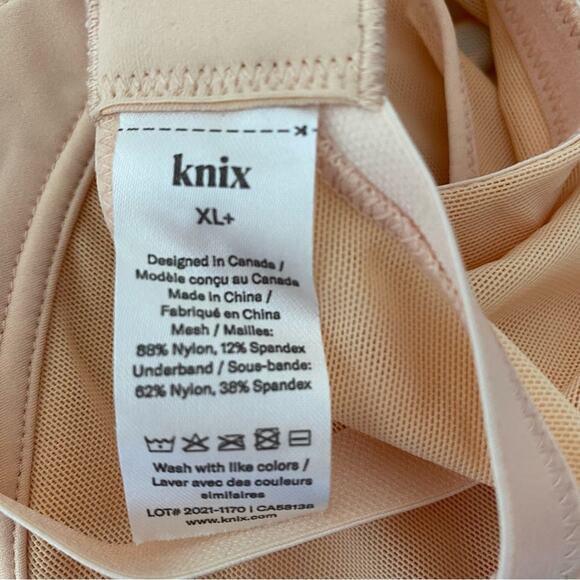 Knix x Ashley Graham Your Mesh Bra NWTs Size XL Wireless Peony Peachy Nude - Picture 8 of 8